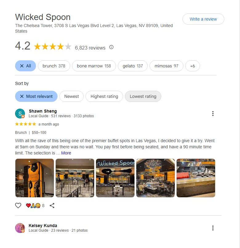 Customer Reviews of Wicked Spoon