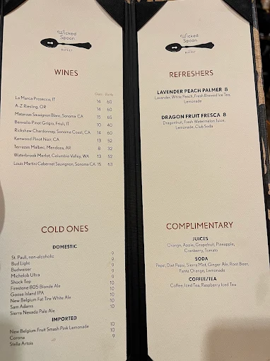 Wicked Spoon Menu